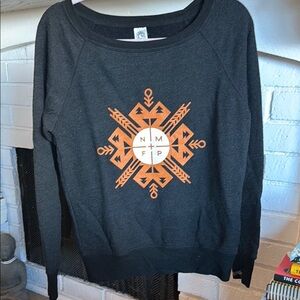 Nahko and TMFTP Black and Orange Graphic Sweater